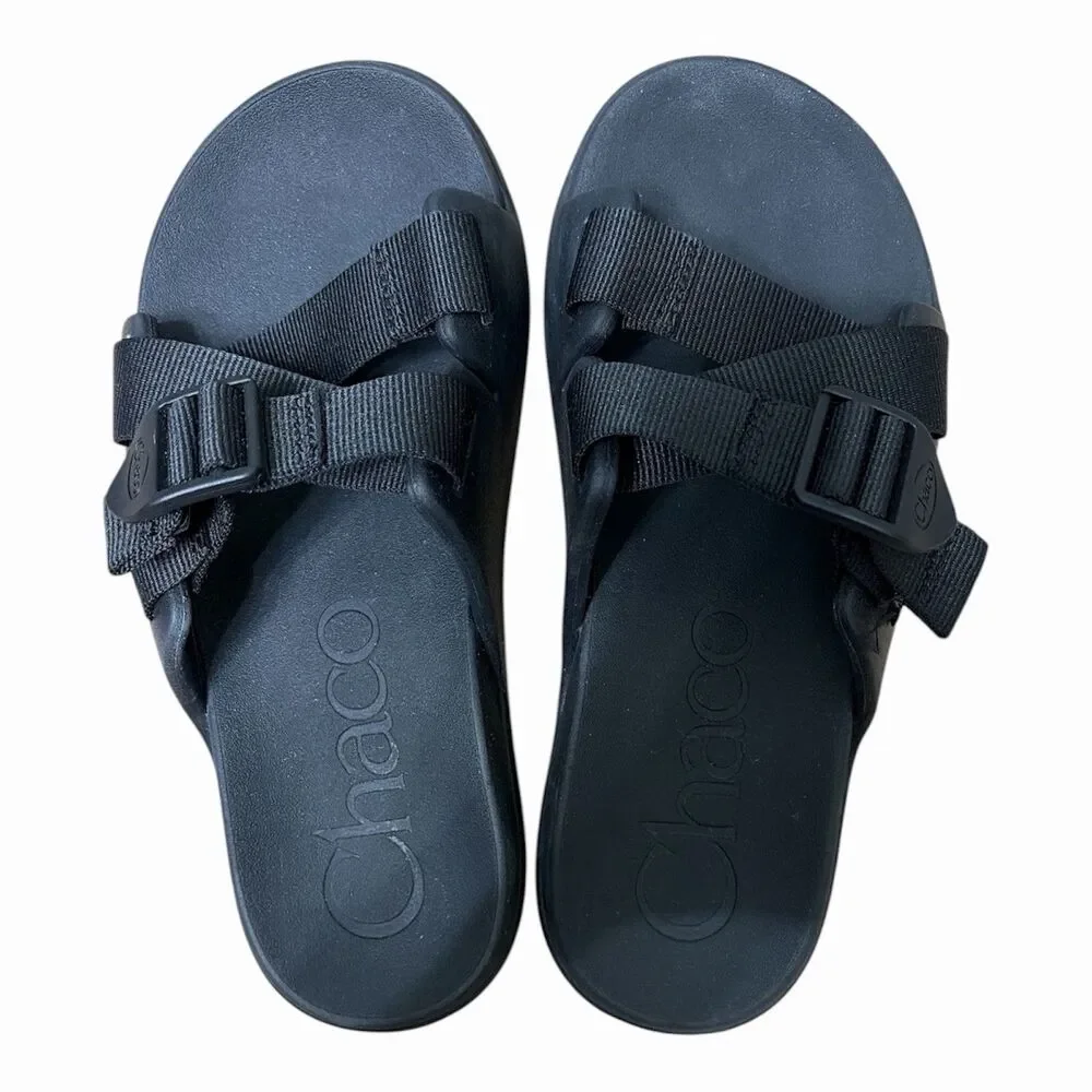 Chaco Chillos Slide Sandals Women's 6 Black Adjustable Strap Sport JCH107818